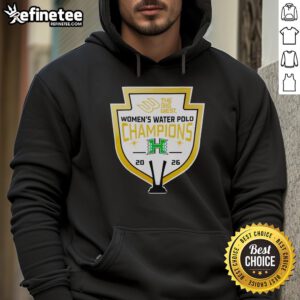 Premium Rainbow Wahine The Big West Women's Water Polo Champions 2026 Hoodie showcasing vibrant colors and team logo.