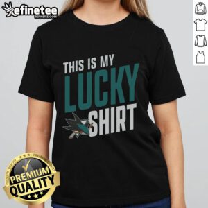 Premium San Jose Sharks 'This Is My Lucky Ladies' tee showcasing team logo and stylish design for female fans.