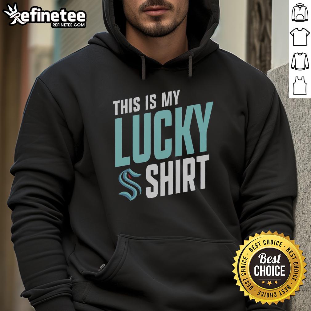 Premium Seattle Kraken hoodie featuring a bold logo, perfect for fans showcasing team spirit and style.