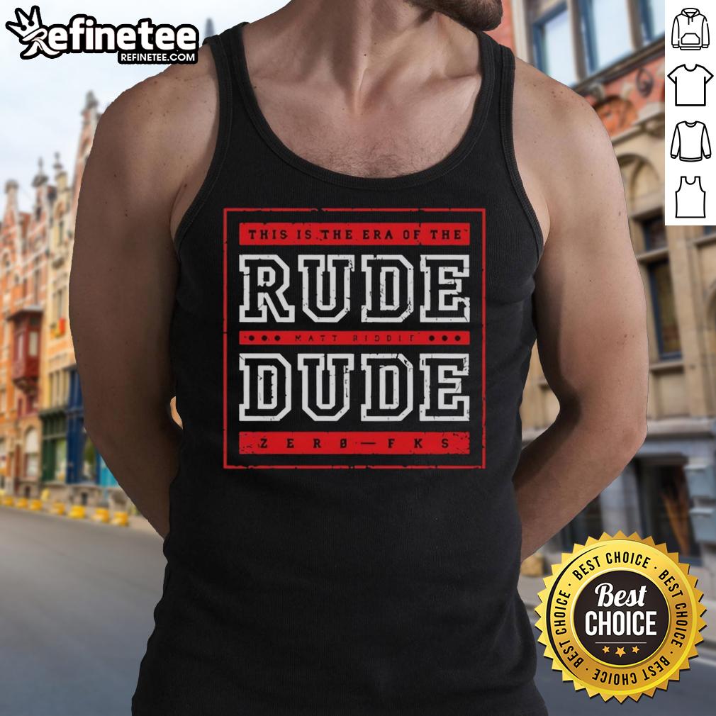 Premium Matt Riddle Dude Zerb Fks Tank Top showcasing bold graphics, perfect for wrestling fans and casual wear.