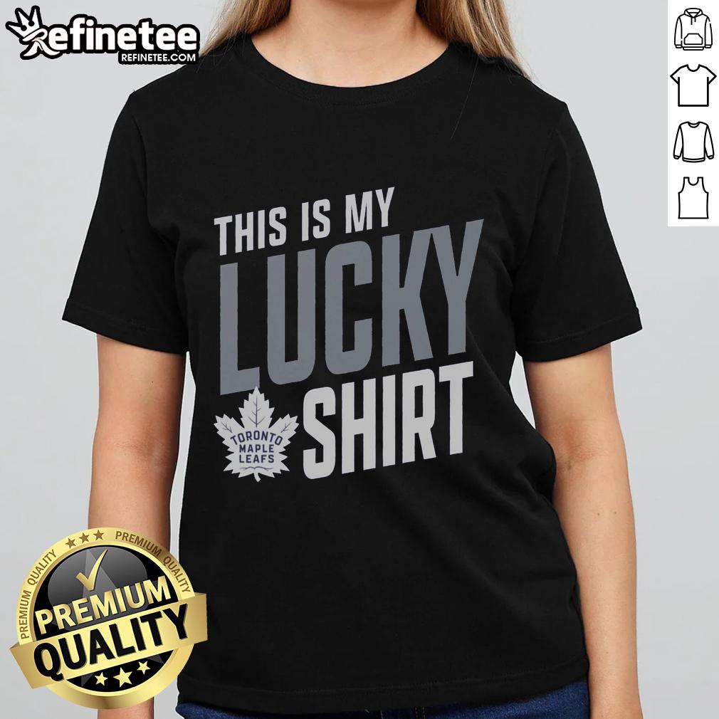 Premium Toronto Maple Leafs 'This Is My Lucky' ladies tee, featuring vibrant team colors and a stylish design for fans.