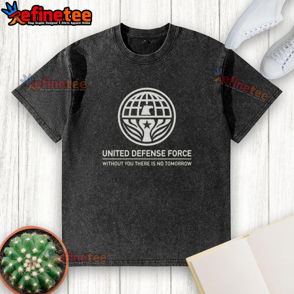 Premium United Defense Force 'Without You, There Is No Tomorrow' washed t-shirt in soft fabric, ideal for casual wear.