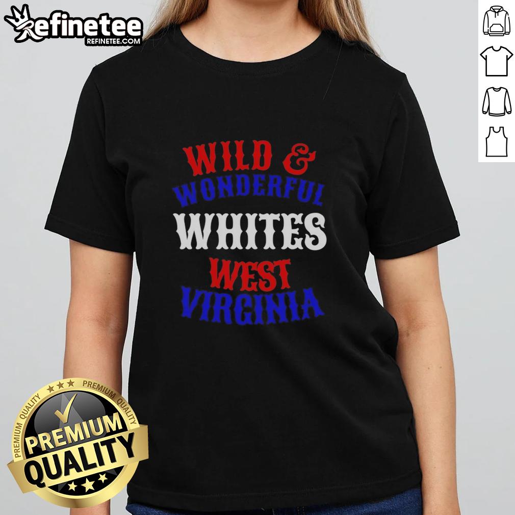 Alt Text: Premium Wild and Wonderful Whites West Virginia ladies tee in vibrant colors, perfect for casual outings and outdoor adventures.