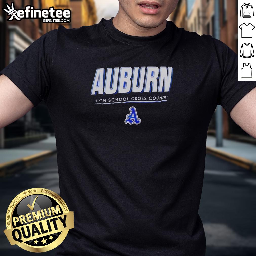 Alt Text: Pretty Auburn High School Cross Country T-Shirt featuring vibrant colors and the school's logo for athletics enthusiasts.