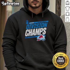 Alt Text: Pretty Colorado Avalanche 2026 Division Champs hoodie featuring team colors and logo, perfect for fans.