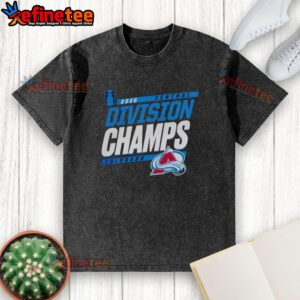 Pretty Colorado Avalanche 2026 Division Champs washed t-shirt showcasing team pride and vibrant colors.