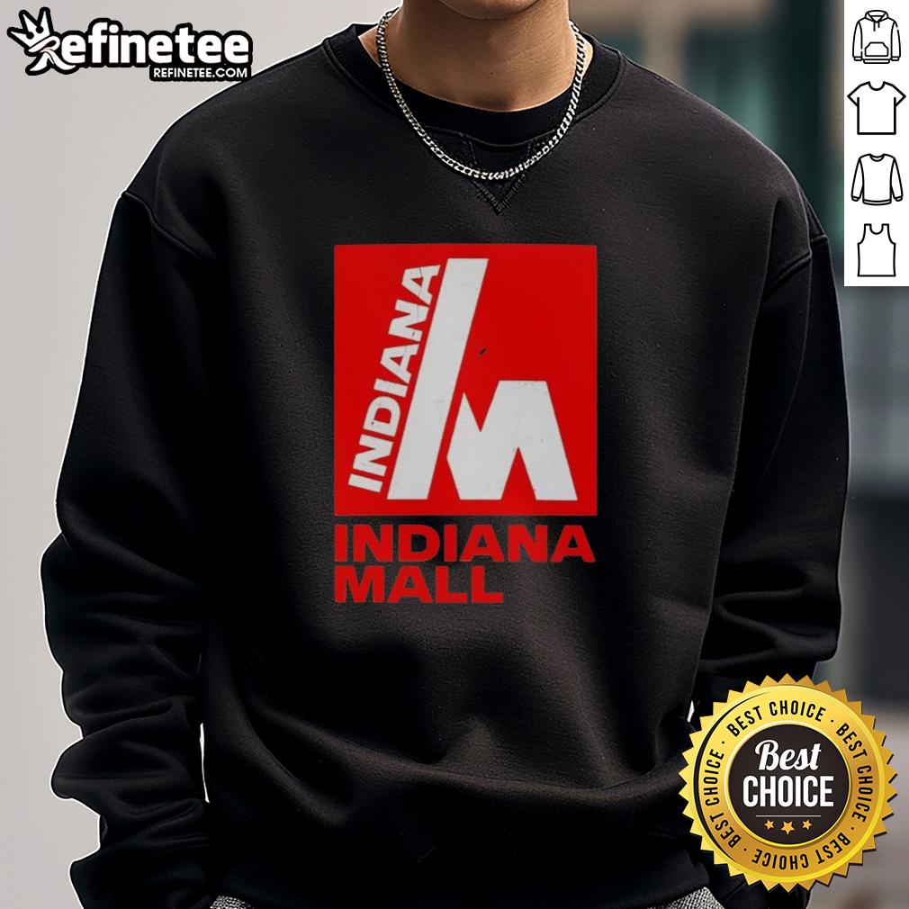Cozy Pretty Indiana Mall sweatshirt displayed on a hanger in Indiana, PA, showcasing local fashion style.