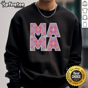 Cozy sweatshirt featuring the Pretty Mama Quilt Pattern, perfect for quilt lovers and stylish comfort wear.
