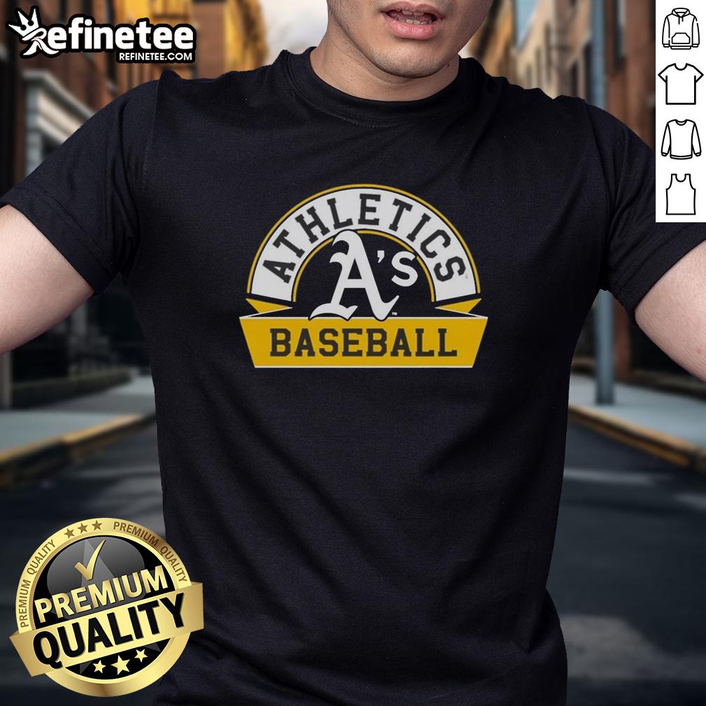 Alt Text: Pretty Oakland Athletics Phase Banner Arch T-Shirt featuring team colors and logo, perfect for A's fans.
