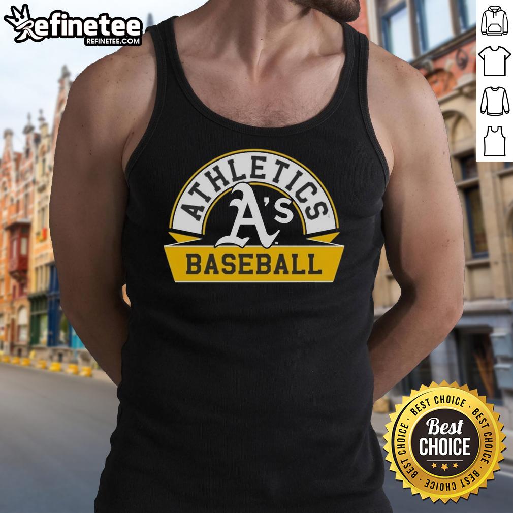 Pretty Oakland Athletics Phase Banner Arch Tank Top showcasing team colors and logo for fans and athletes.
