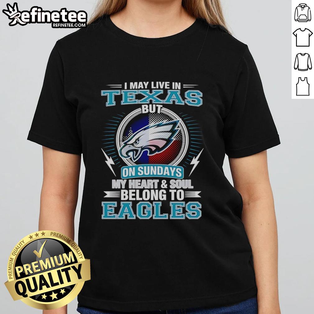 Alt Text: Pretty Philadelphia Eagles ladies tee for fans in Texas, showcasing pride for the Eagles on Sundays.