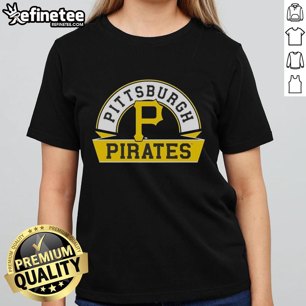Pretty Pittsburgh Pirates Phase Banner Arch Ladies Tee showcasing team spirit in stylish design for female fans.