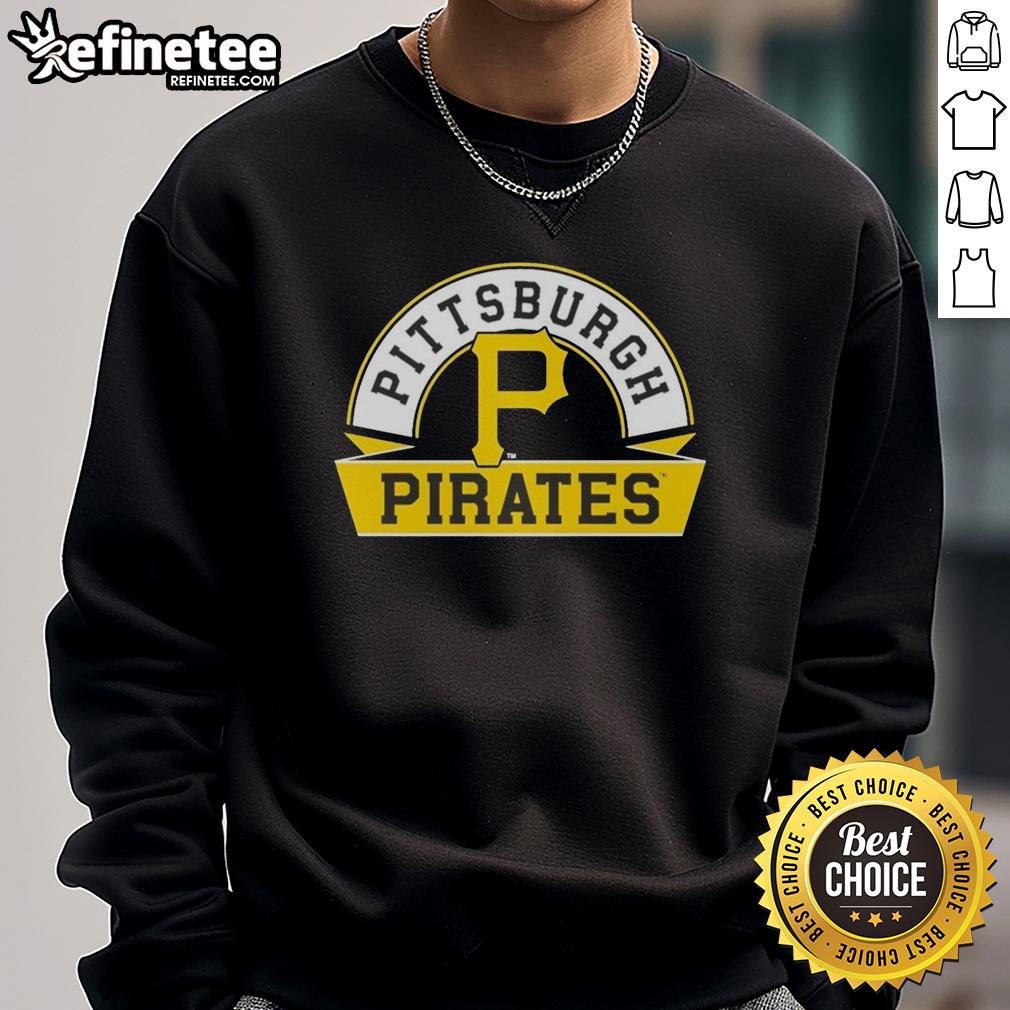 Alt Text: Stylish Pittsburgh Pirates Phase Banner Arch sweatshirt featuring team colors and logo, perfect for fans.
