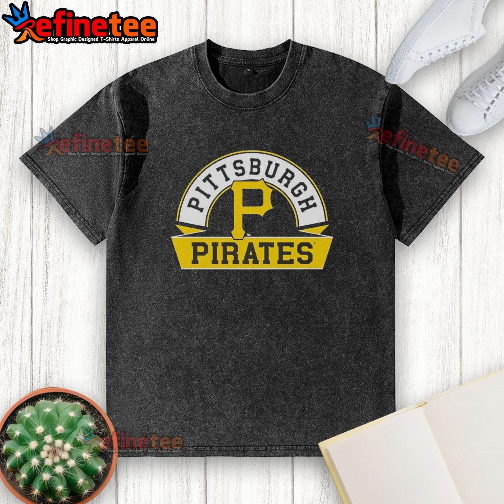 Pretty Pittsburgh Pirates Phase Banner Arch Washed T-Shirt featuring vibrant team colors and stylish design.