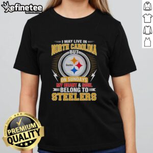 Pretty Pittsburgh Steelers ladies tee for fans in North Carolina, showcasing love for the Steelers on game days.
