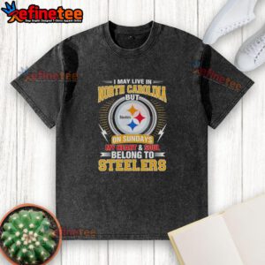 Pretty Pittsburgh Steelers washed t-shirt for fans in North Carolina, showcasing team pride on game day Sundays.