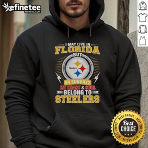 Cozy hoodie featuring Pittsburgh Steelers logo, perfect for fans in Florida showing team spirit on Sundays.