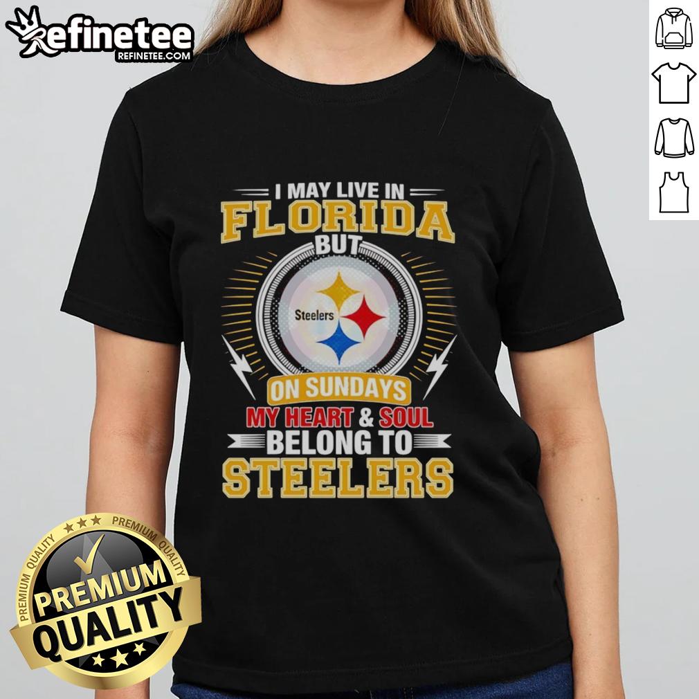 Pretty Pittsburgh Steelers ladies tee, perfect for fans living in Florida, showcasing pride for the Steelers on game days.