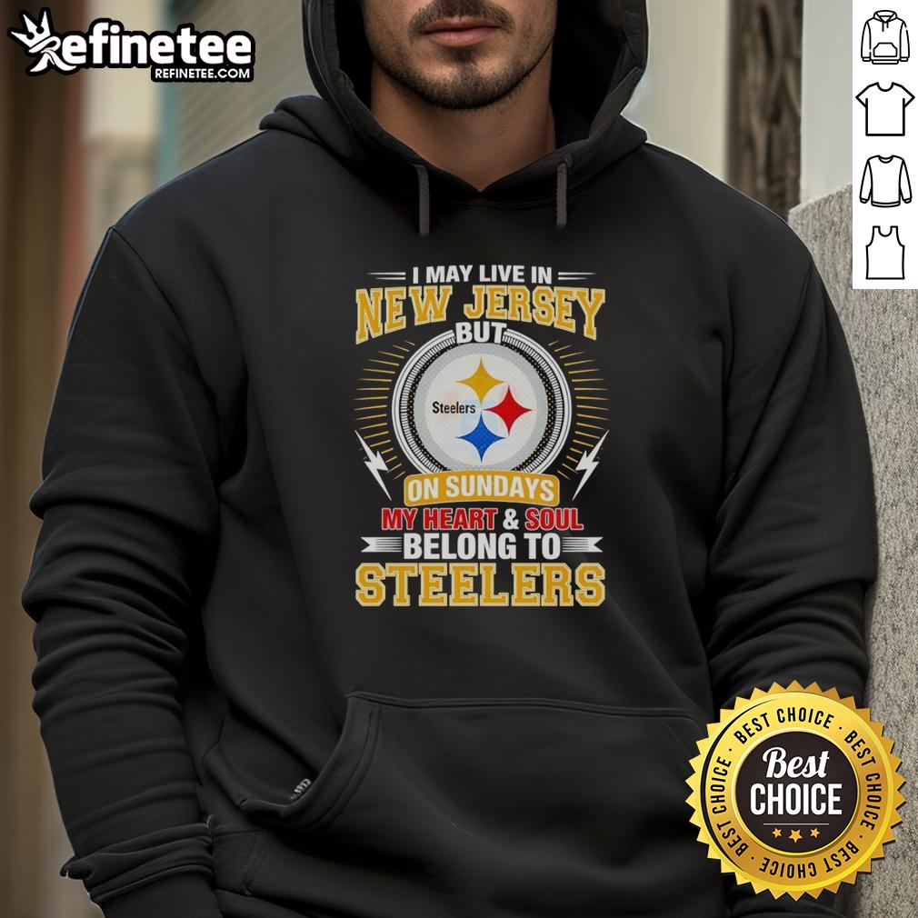 Stylish hoodie featuring Pittsburgh Steelers logo, perfect for fans showing team spirit in New Jersey on game days.