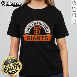 Pretty San Francisco Giants Phase Banner Arch Ladies Tee featuring vibrant team colors and stylish design.