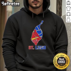 Alt Text: Pretty St. Louis Sports Teams graphic on a cozy hoodie, perfect for fans showing team pride and style.