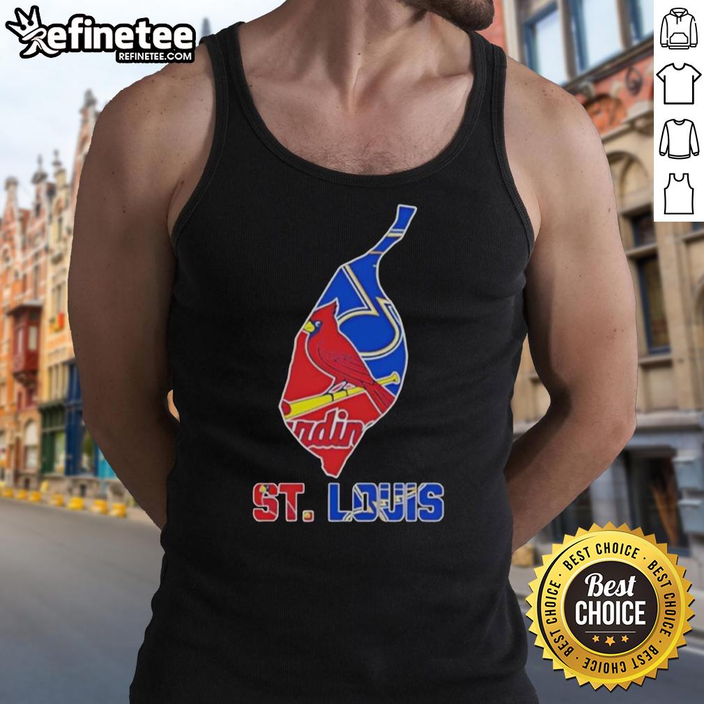 Pretty St. Louis Sports Teams graphic on a stylish tank top, perfect for sports fans showcasing local pride.