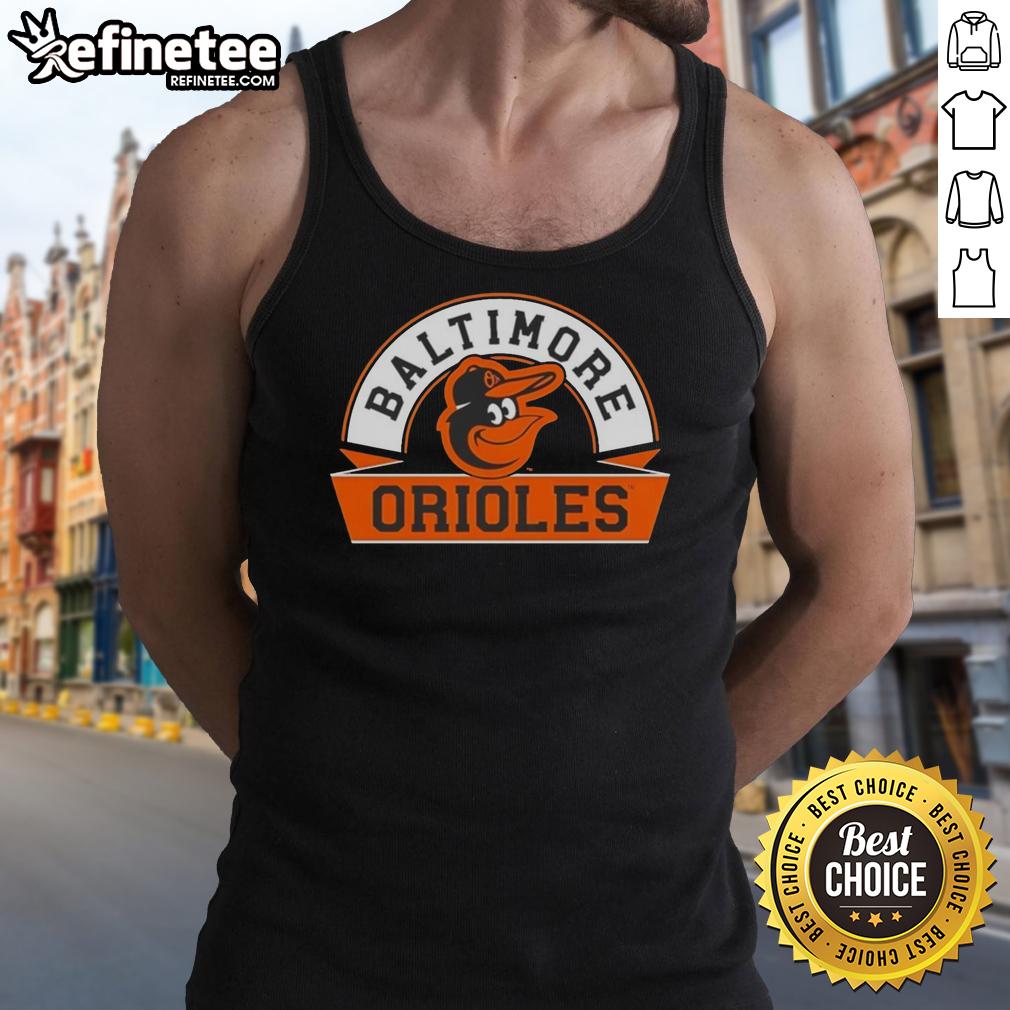 Top Baltimore Orioles Phase Banner Arch Tank Top featuring vibrant team colors and logo for fans.