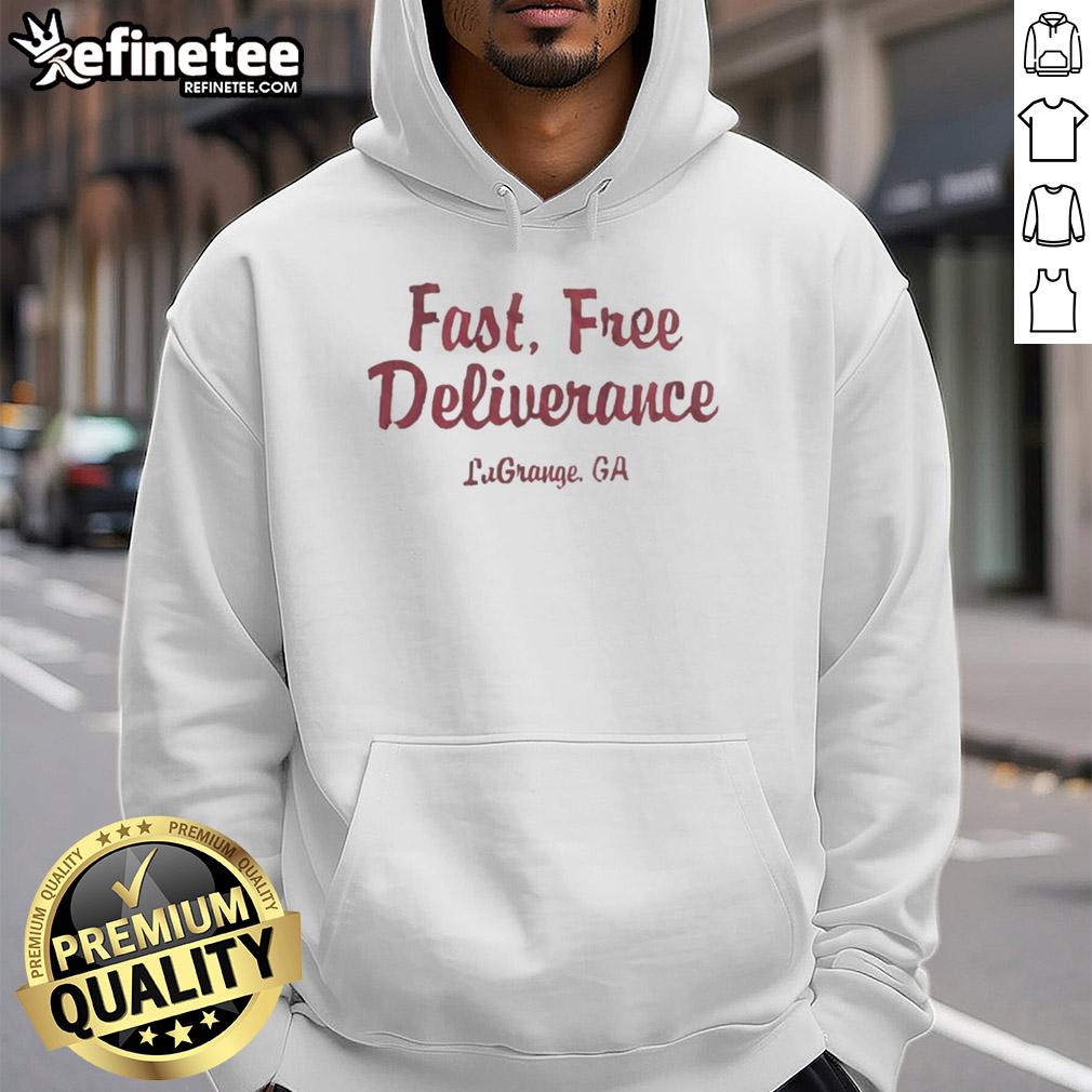 Top Fast Free Deliverance Hoodie in black, showcasing stylish design and comfortable fit for everyday wear.