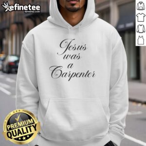 Cozy 'Top Jesus Was A Carpenter Hoodie' in soft fabric, featuring a stylish design perfect for faith-inspired fashion.