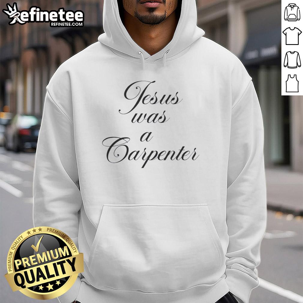 Cozy 'Top Jesus Was A Carpenter Hoodie' in soft fabric, featuring a stylish design perfect for faith-inspired fashion.
