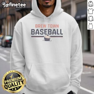 Alt Text: Top Milwaukee Brewers Nike Brew Town Baseball 2026 City Connect Hoodie in blue, showcasing team pride and style.