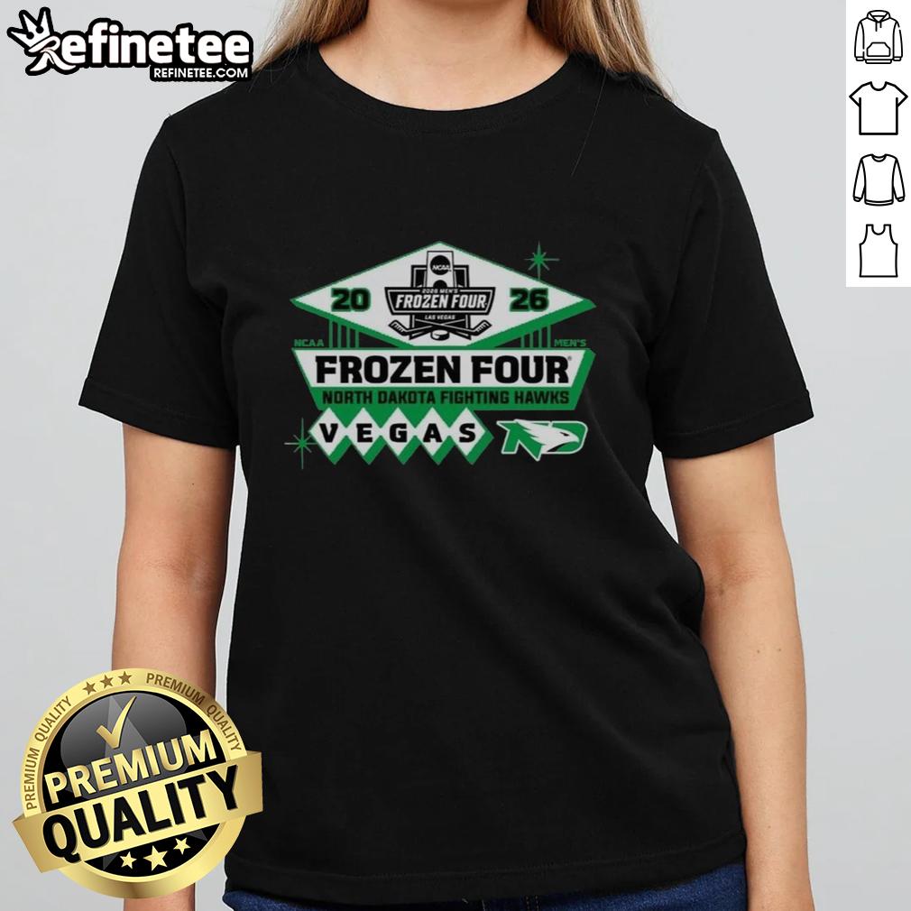 Top Official North Dakota Ice 2026 NCAA Hockey Frozen Four Ladies Tee showcasing team spirit in vibrant colors.