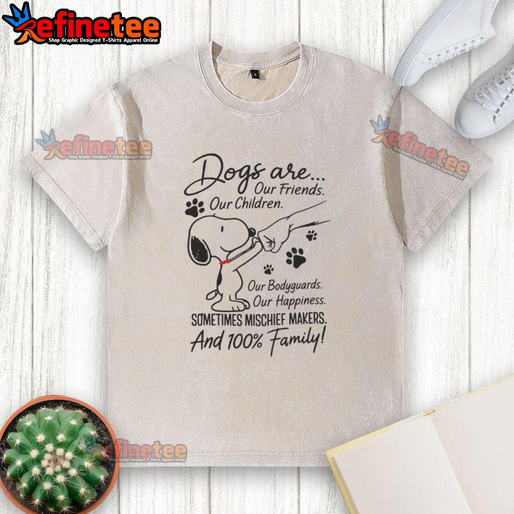Top Snoopy dogs t-shirt featuring a heartwarming design celebrating dogs as friends, family, and protectors.
