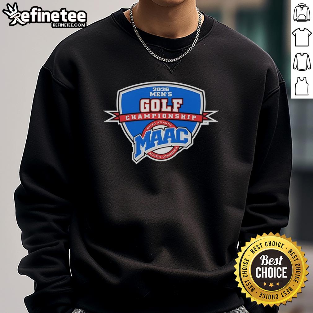 Alt Text: Good MAAC Men's Golf Championship 2026 logo sweatshirt featuring a stylish design for fans and players.