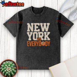 Good New York Knicks Vs Everybody Basketball Washed T-Shirt featuring bold graphics and soft fabric for fans.