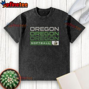 Good Oregon Ducks College Softball hype washed t-shirt featuring vibrant team colors and a stylish logo design.