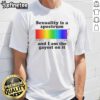 Alt Text: Good Sexuality Is A Spectrum T-Shirt featuring bold text, celebrating LGBTQ+ pride and diversity in sexuality.