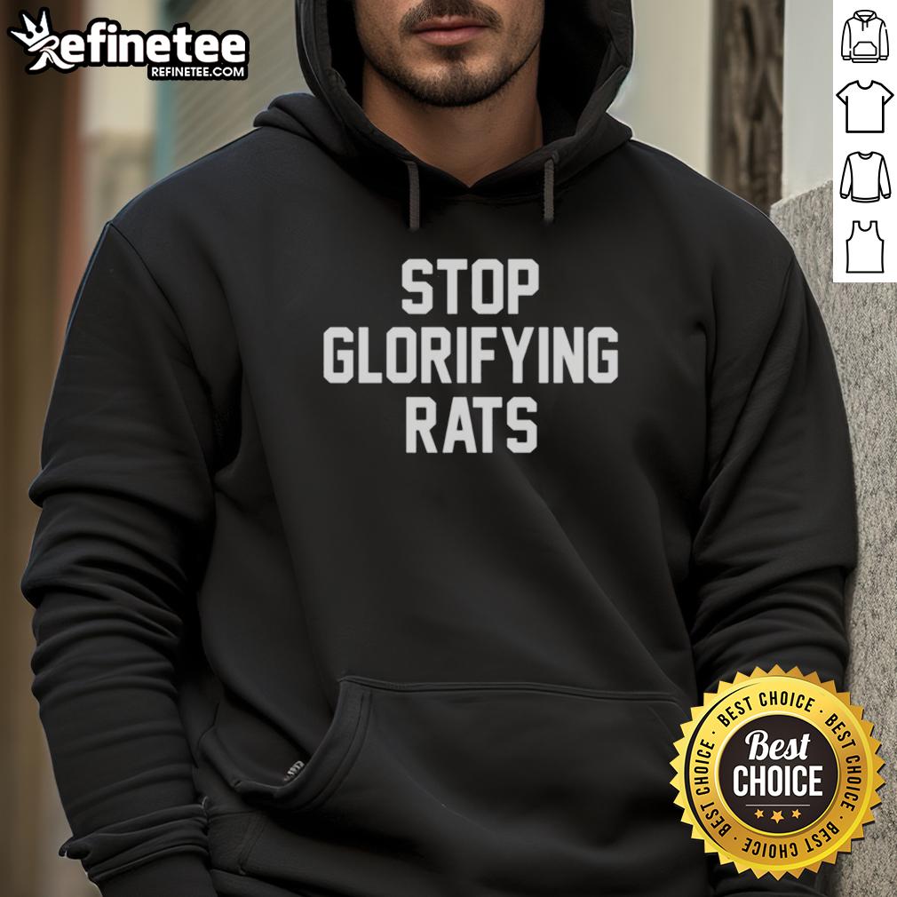 Good Stop Glorifying Rats Hoodie featuring a stylish design, perfect for rat lovers and urban streetwear enthusiasts.