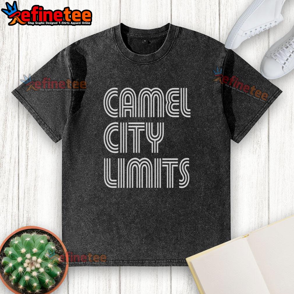 Good Tressie McMillan Cottom Camel City Limits washed t-shirt displayed on a model showcasing casual style and comfort.