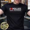 Alt Text: Hot I Love Pollies Canberra Capital Australia Heart Shape T-Shirt featuring vibrant design and iconic city love theme.