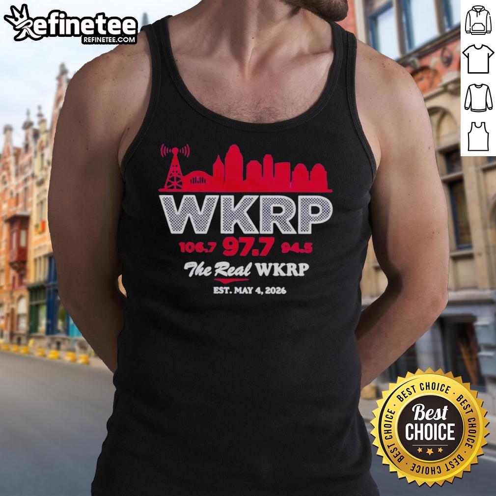 Hot-The-Real-Wkrp-Inaugural-2026 Skyline Tank Top featuring a stylish design for summer fashion enthusiasts.