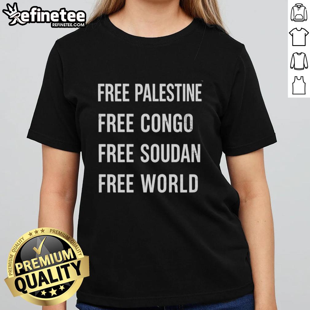Nice Marc Cucurella Free Palestine Free Congo Free Soudan Free World Ladies Tee showcasing a stylish graphic design.