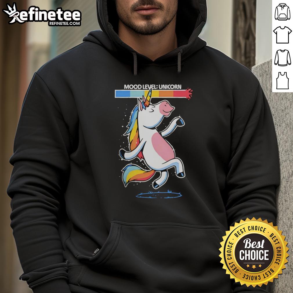 Colorful Nice Unicorn Happy Vibes Dancing Mood Hoodie, perfect for spreading joy and positivity in your wardrobe.