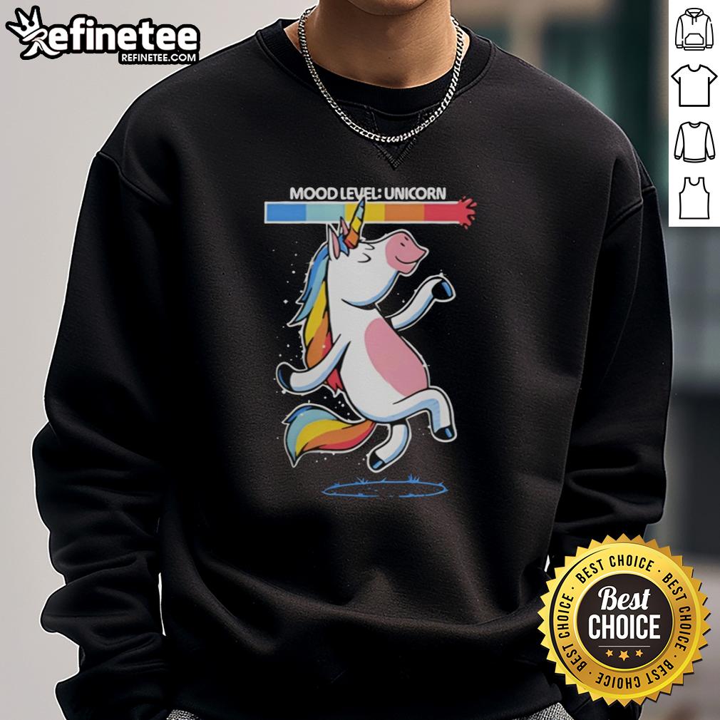Colorful Nice Unicorn sweatshirt with happy vibes, perfect for dancing and elevating your mood.
