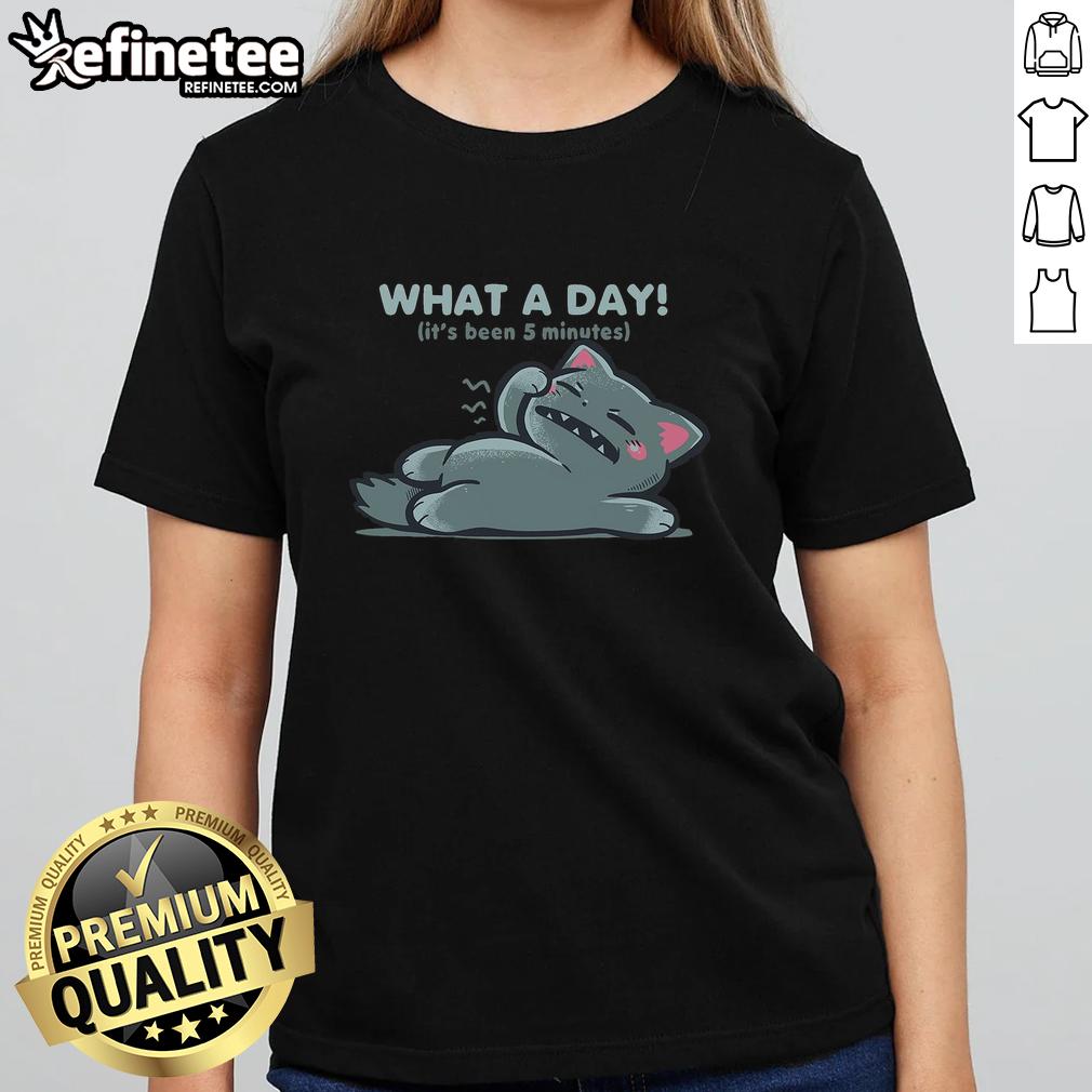 Nice What A Day It's Been 5 Minutes Ladies Tee featuring a stylish graphic design on a comfortable fit.