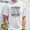 Alt Text: Funny 'I Am A Lucky Daughter I Have A Crazy Mom Who Cusses' T-Shirt design showcasing humor and family bond.