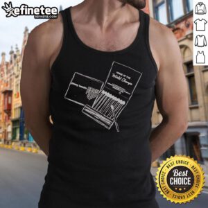 Official Johnny Bench's Home Plate matchbook tank top featuring a vintage baseball design, perfect for fans and collectors.