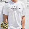 Alt Text: Official Maui Sportswear USA Flags T-Shirt featuring vibrant flag designs, perfect for patriotic sports fans.
