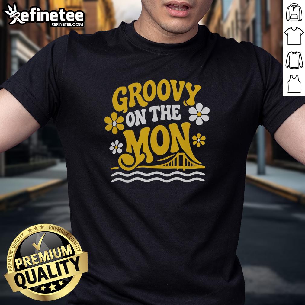 Official Pittsburgh Riverhounds SC Groovy On The Mon T-Shirt featuring vibrant design and team logo for fans.