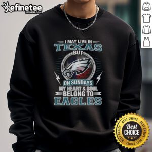 Original Philadelphia Eagles NFL sweatshirt perfect for fans living in Texas, showcasing team pride on game days.
